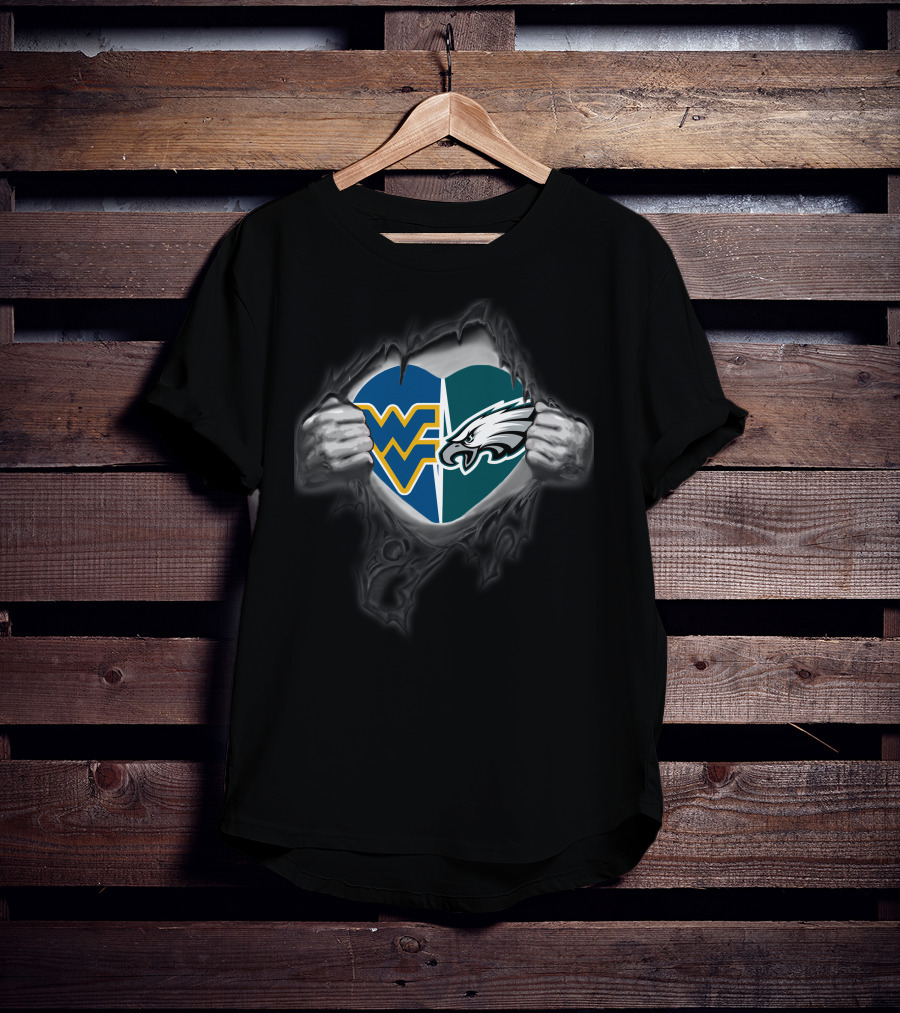 Philadelphia Eagles West Virginia Heart Logo T-Shirt