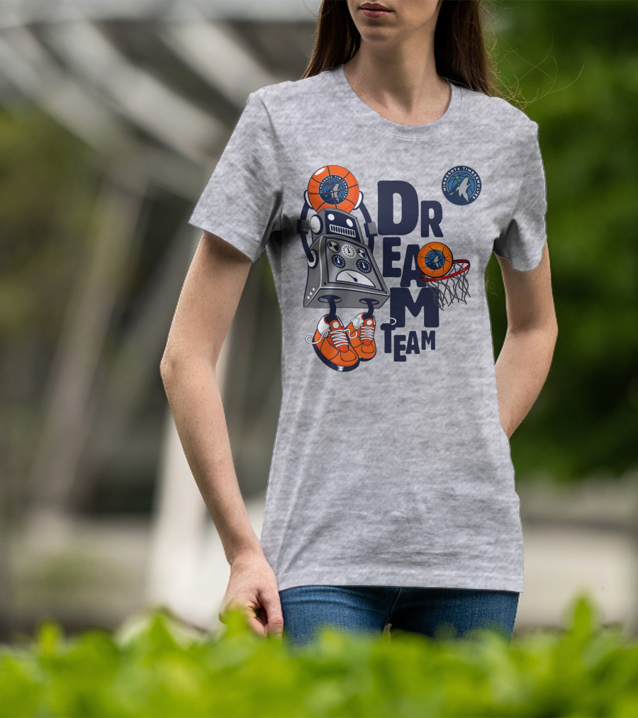 Minnesota Timberwolves Dream Team Robot Basketball Challenge T-Shirt