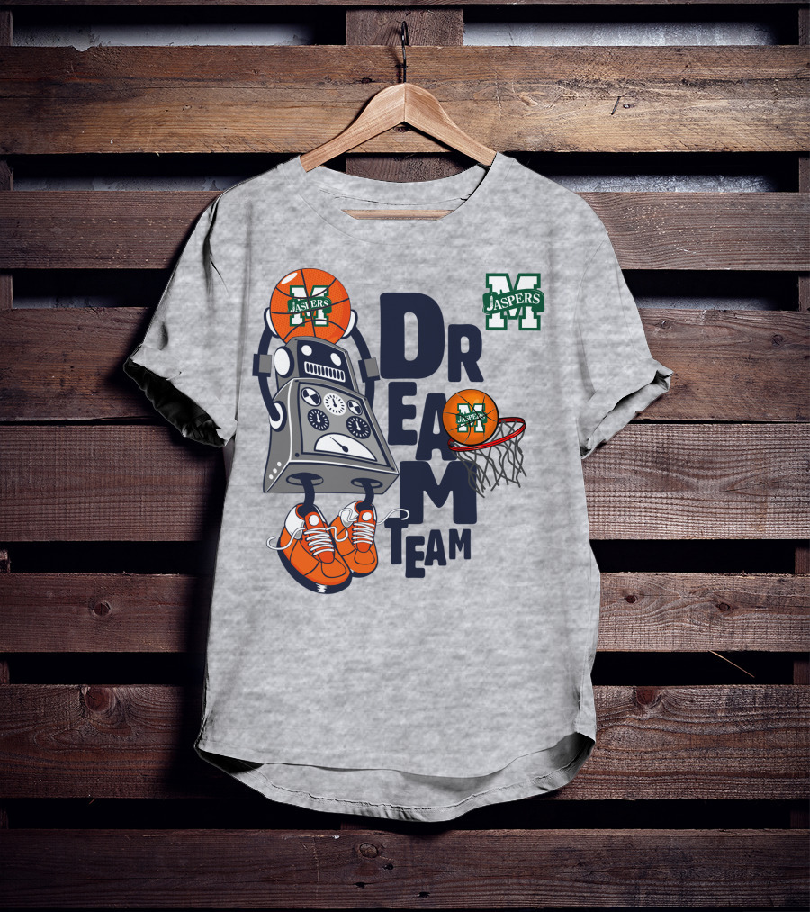 Manhattan Jaspers Dream Team Robot Basketball T-Shirt