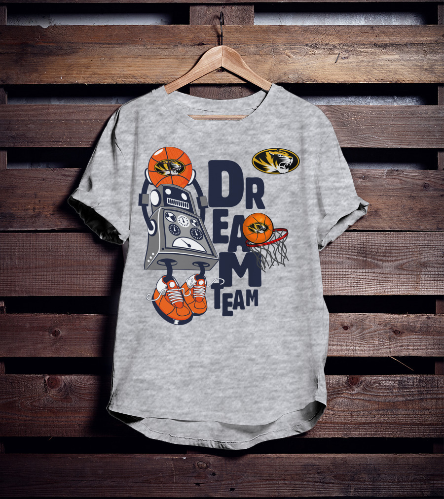 Missouri Tigers Basketball Robot Dream Team T-Shirt