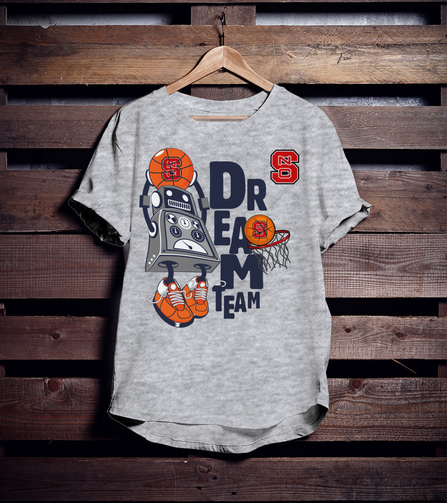 Nc State Basketball Robot Dream Team T-Shirt