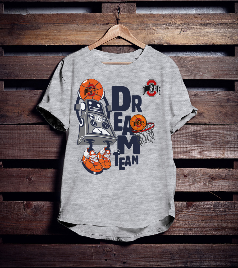 Ohio State Dream Team Robot Basketball Sports T-Shirt