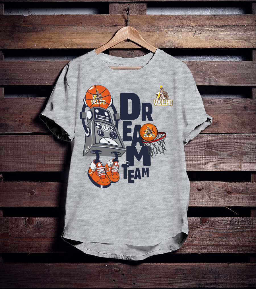 Valpo Basketball Robot Dream Team Knight T-Shirt
