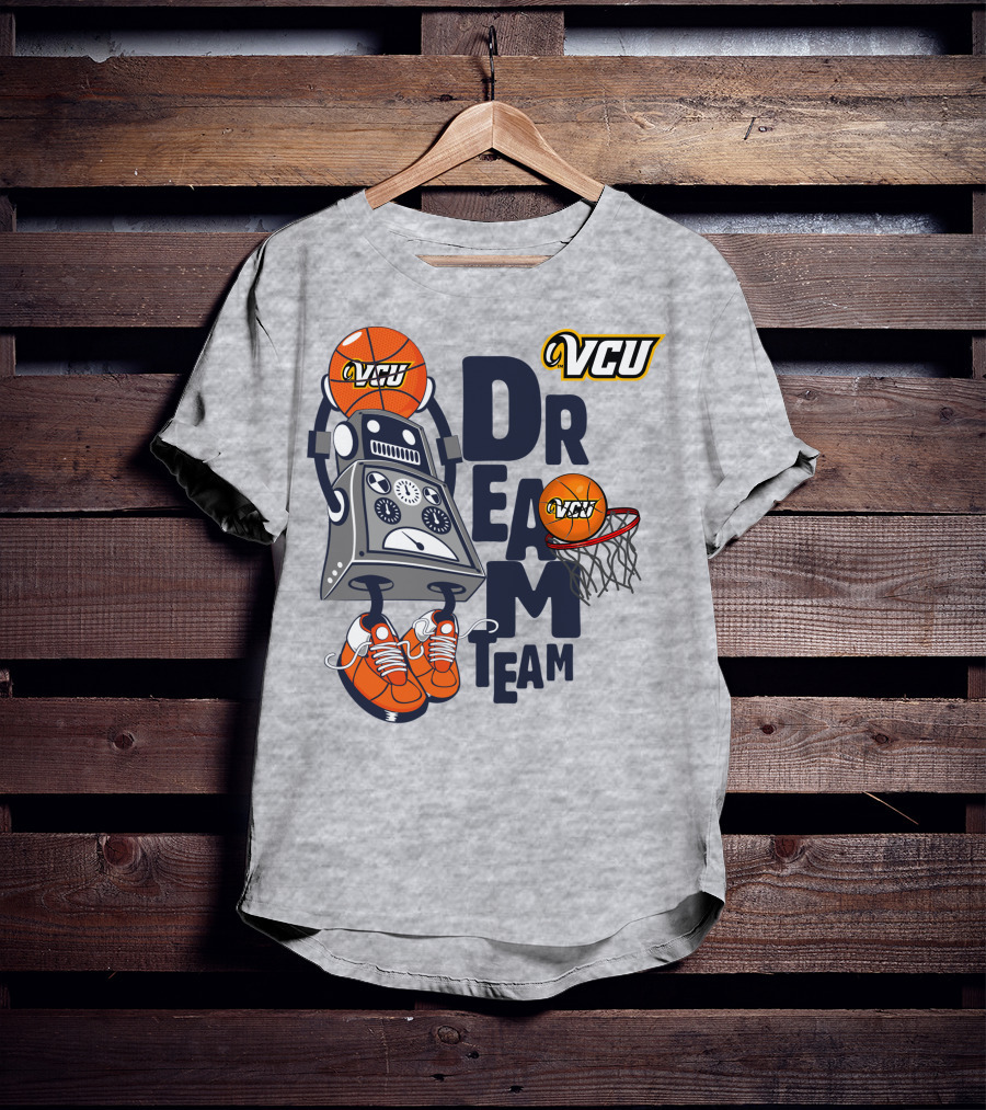Vcu Rams Basketball Robot Dream Team T-Shirt