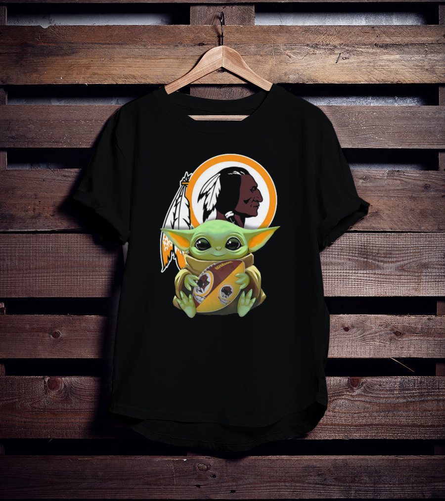 Washington Redskins Baby Yoda Football Team T-Shirt