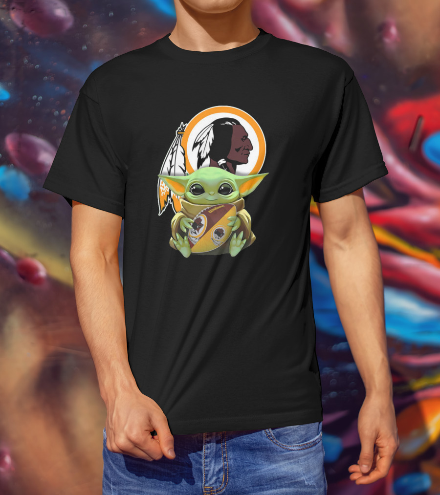 Washington Redskins Baby Yoda Football Team T-Shirt