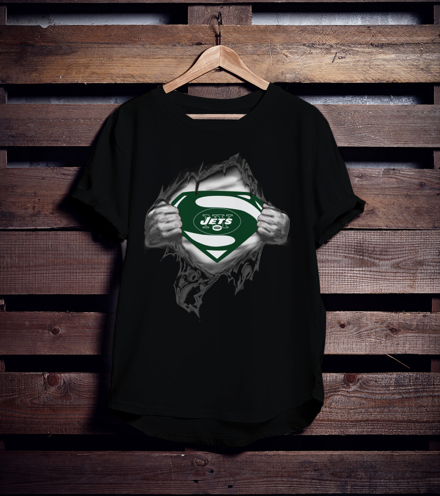 New York Jets Superman Logo Icon Burst T-Shirt