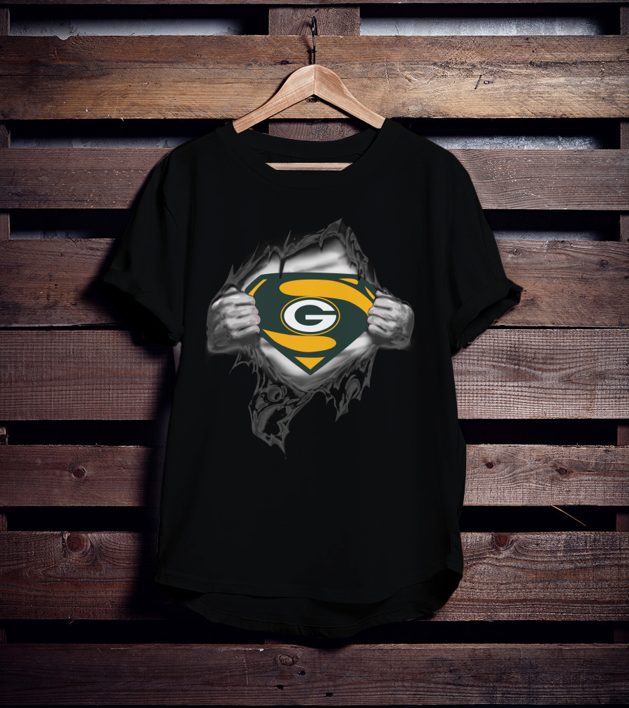 Green Bay Packers Superman Emblem Hero T-Shirt