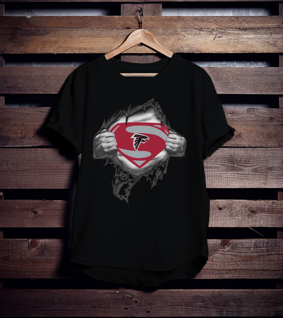Atlanta Falcons Super Logo Emblem Tear T-Shirt