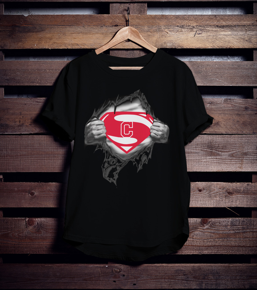 Cleveland Indians Superman Logo Mashup T-Shirt