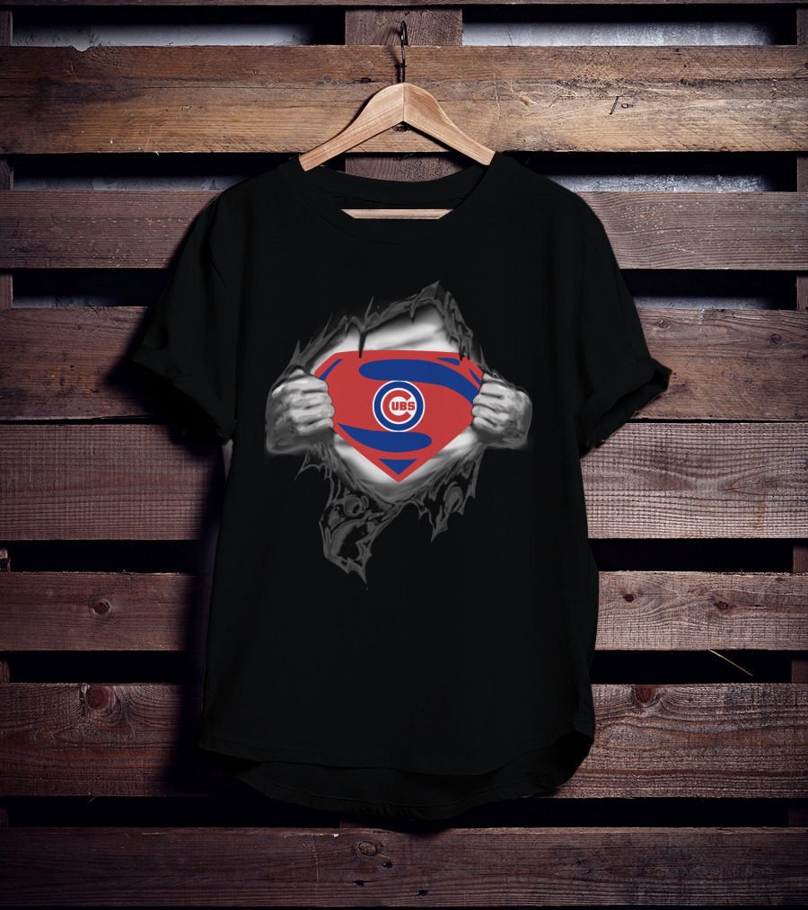 Chicago Cubs Superman Logo Tear Away T-Shirt