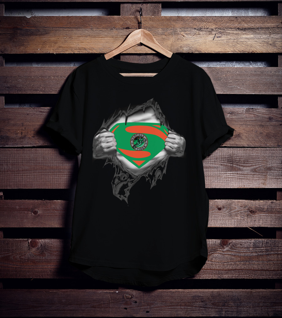 Norfolk Tides Superman Logo Emblem T-Shirt