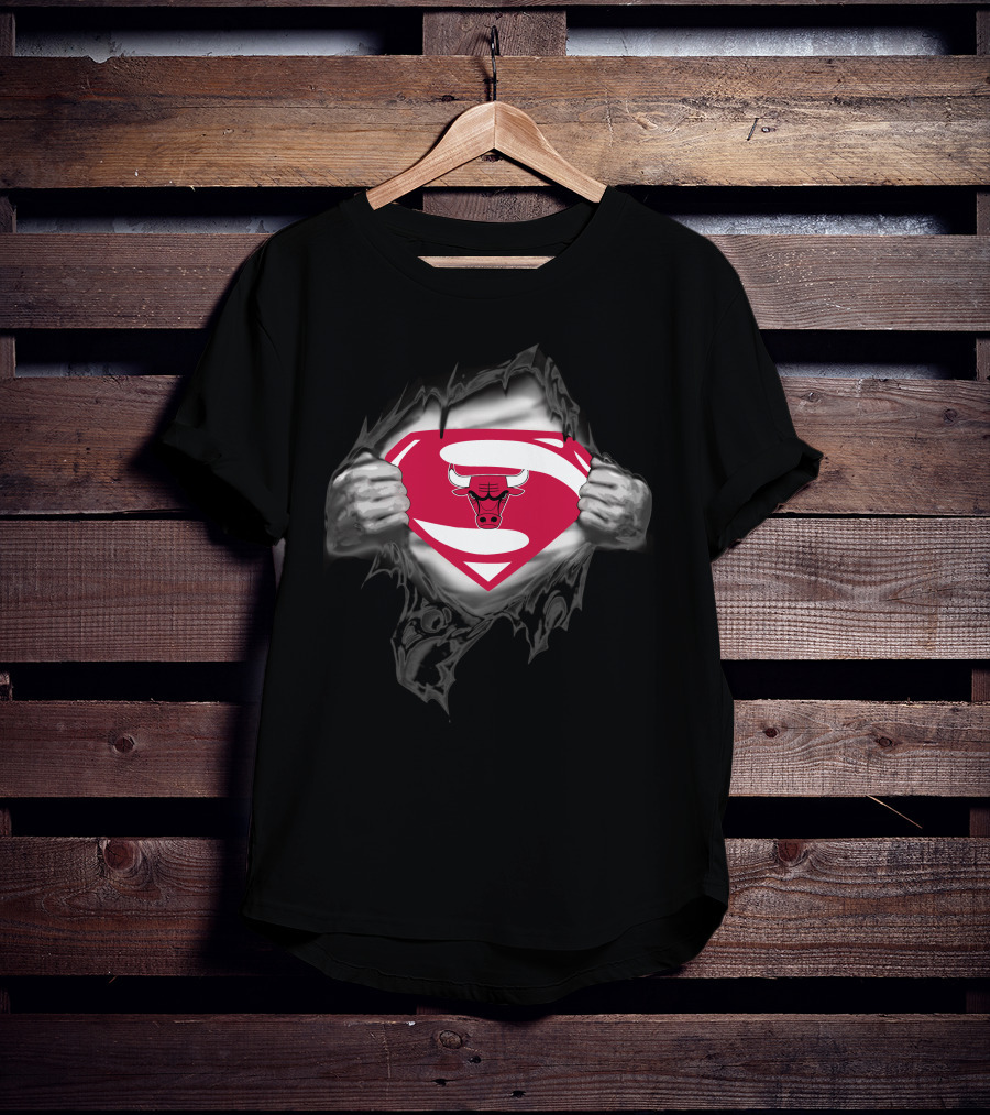 Chicago Bulls Superman Emblem Reveal T-Shirt