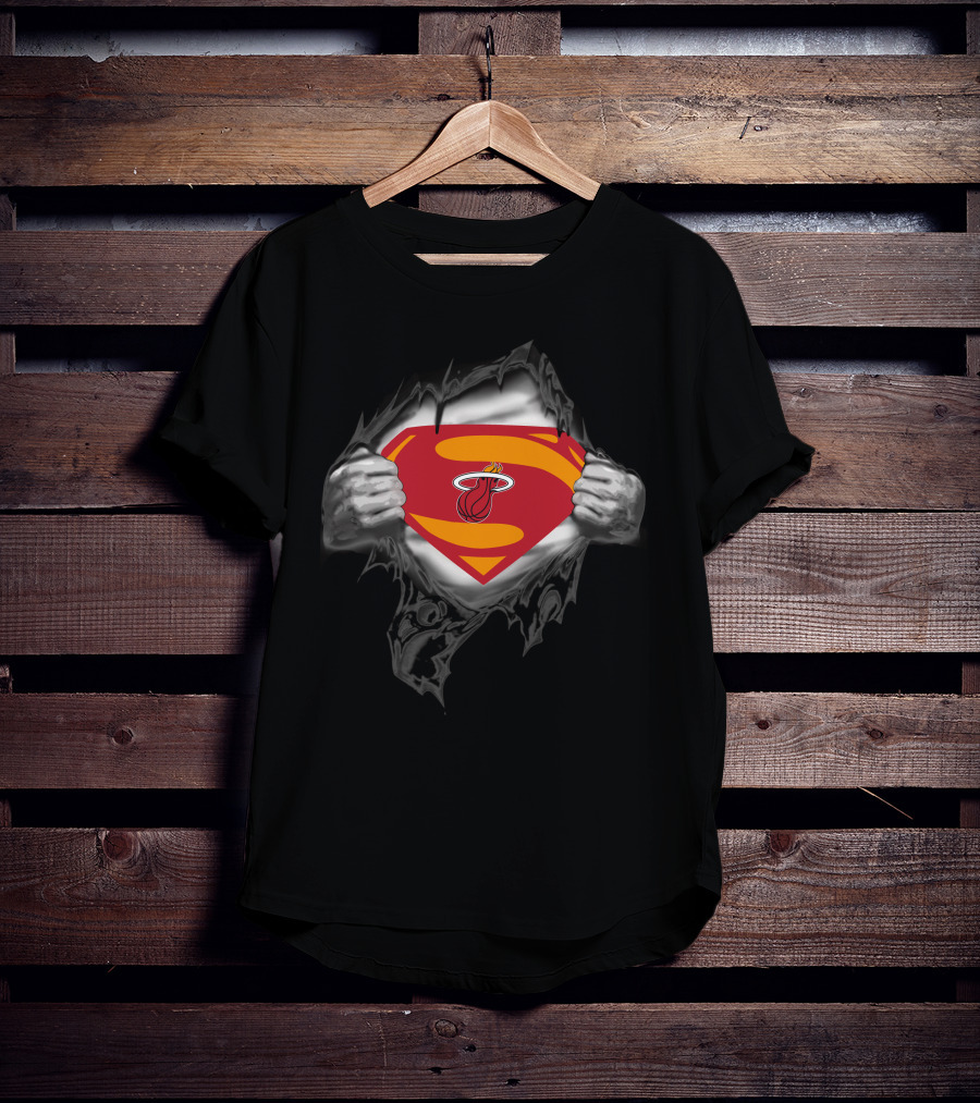 Miami Heat Superman Logo Transformation T-Shirt