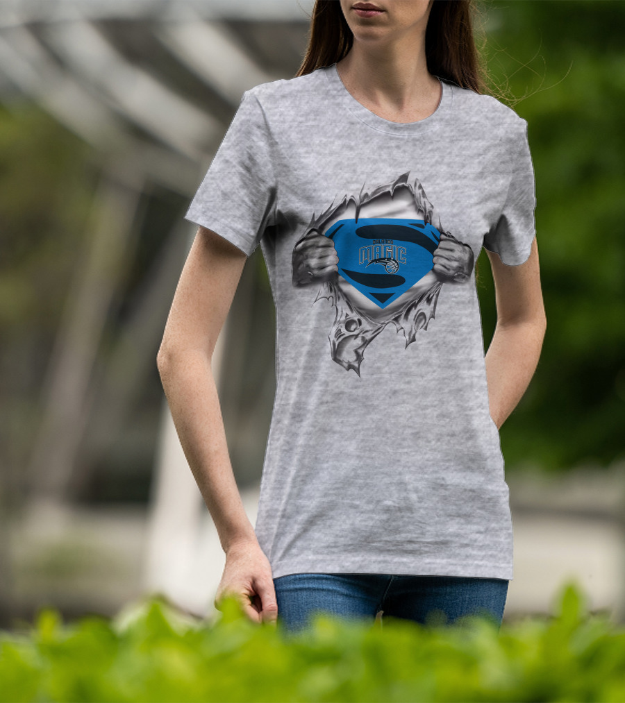Superman Rip Open Shirt Orlando Magic Basketball T-Shirt
