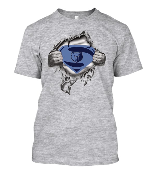 Memphis Grizzlies Superman Logo Sports Mashup T-Shirt