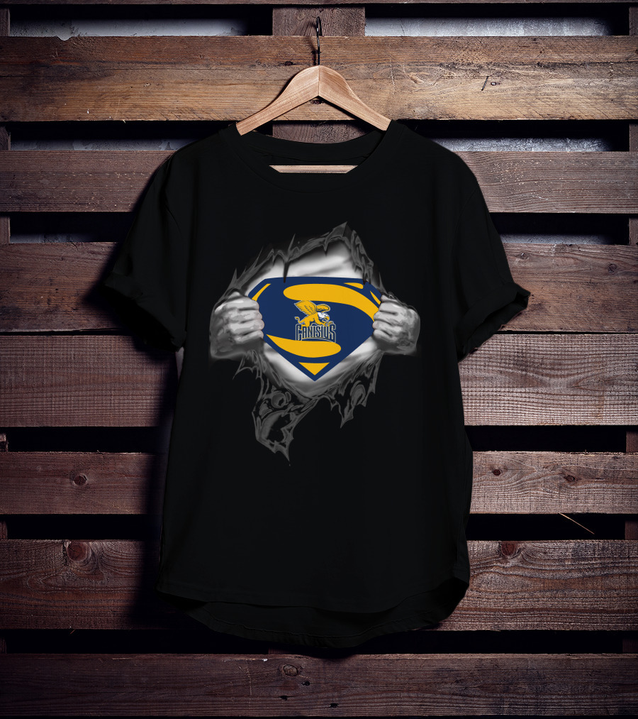 Canisius Golden Griffin Superman Logo Rip Silk Effect T-Shirt