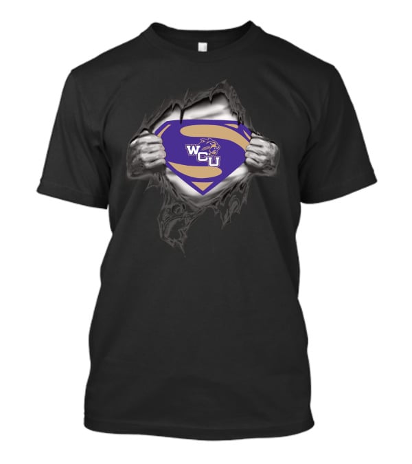 Western Carolina WCU Super Hero Cat Emblem T-Shirt