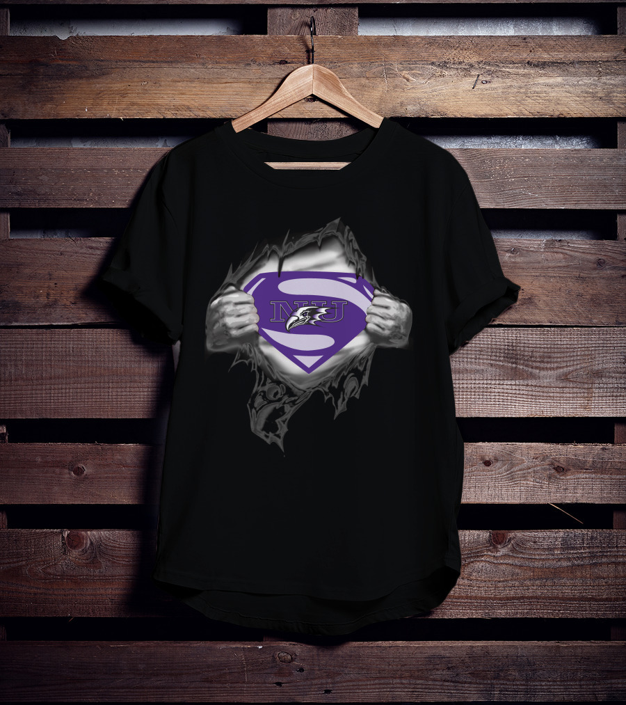 NU Niagara Purple Eagle Super Man Comic T-Shirt