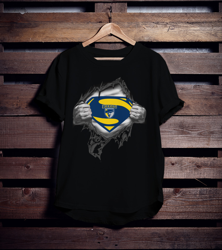 Regis Rangers Superman Shield Logo Pullover Open Chest T-Shirt