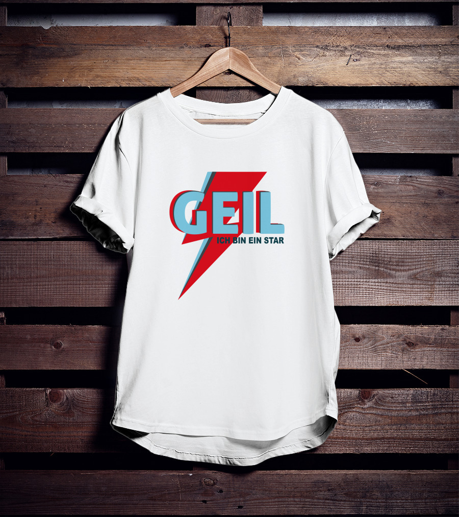 Geil Ich Bin Ein Star Lightning Bolt Style Up Your Life T-Shirt