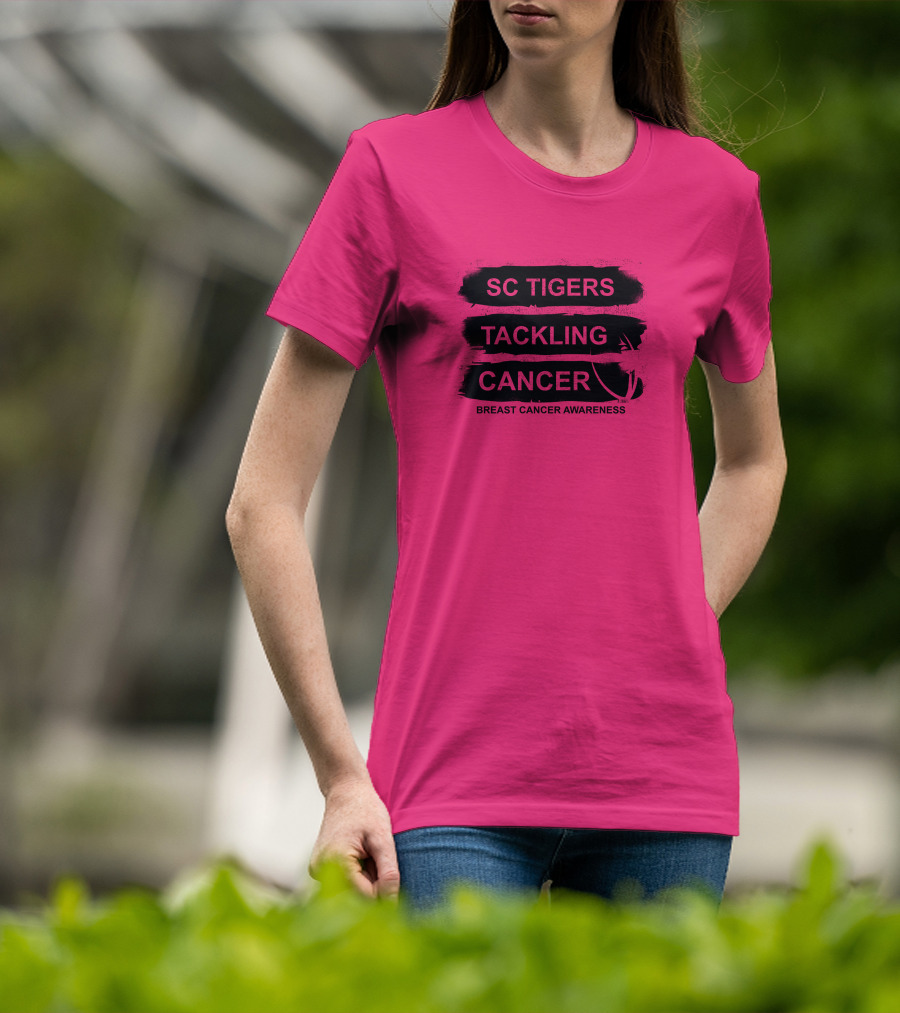 SC Tigers Tackling Cancer Breast Cancer Awareness T-Shirt