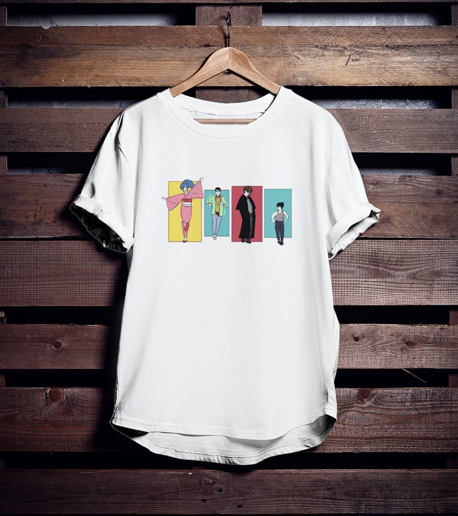 Yu Yu Hakusho Characters Colorful Panels T-Shirt