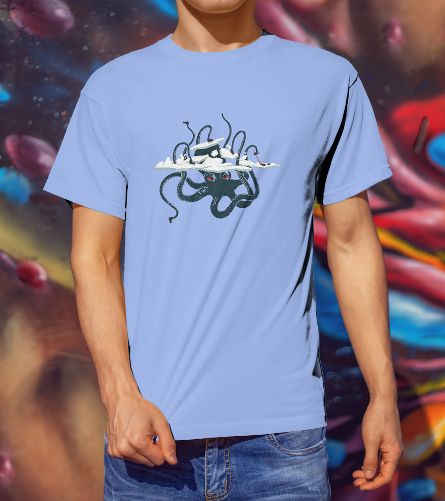 Alair Seattle Kraken Octopus Hockey Arena Scene T-Shirt