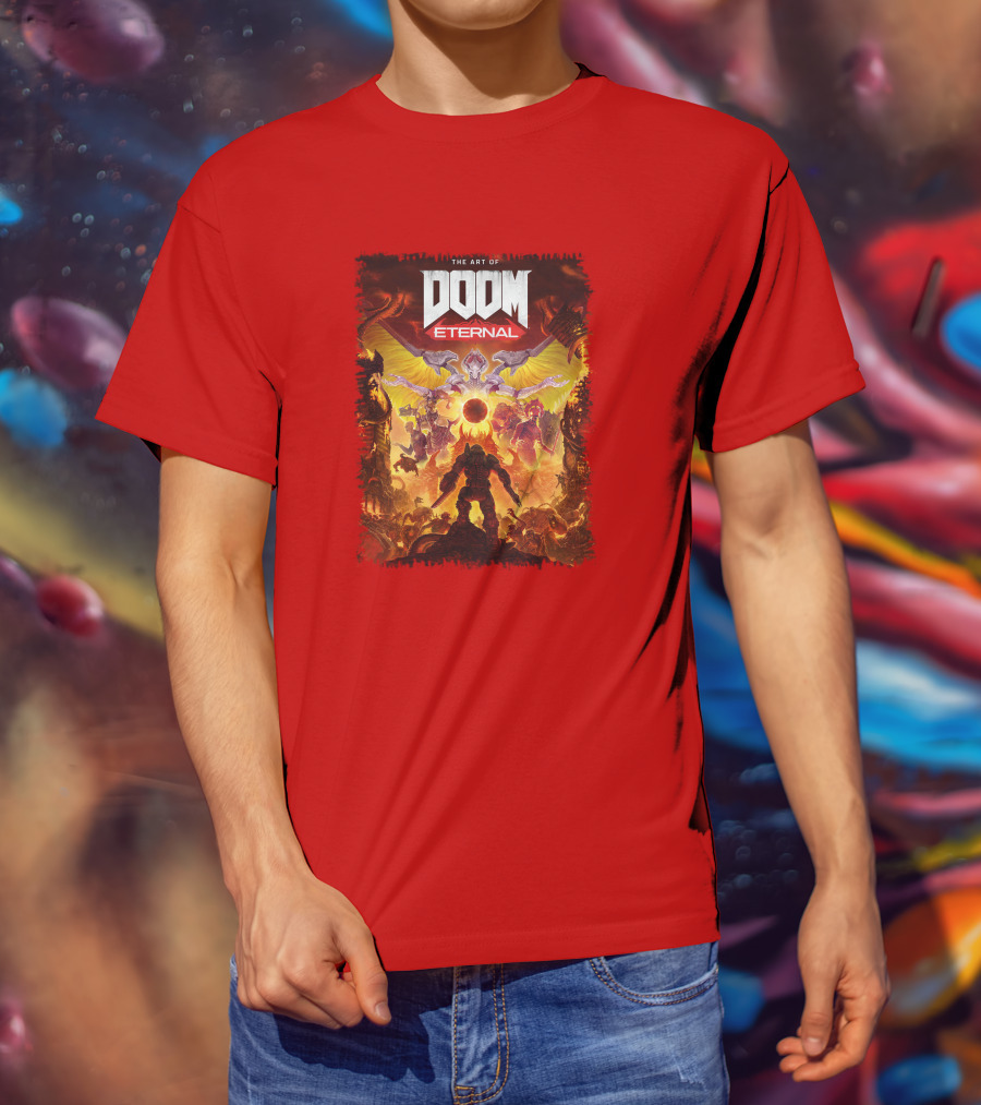 DOOM Eternal The Art Of Fiery Battle Imagery Iconic Elements T-Shirt