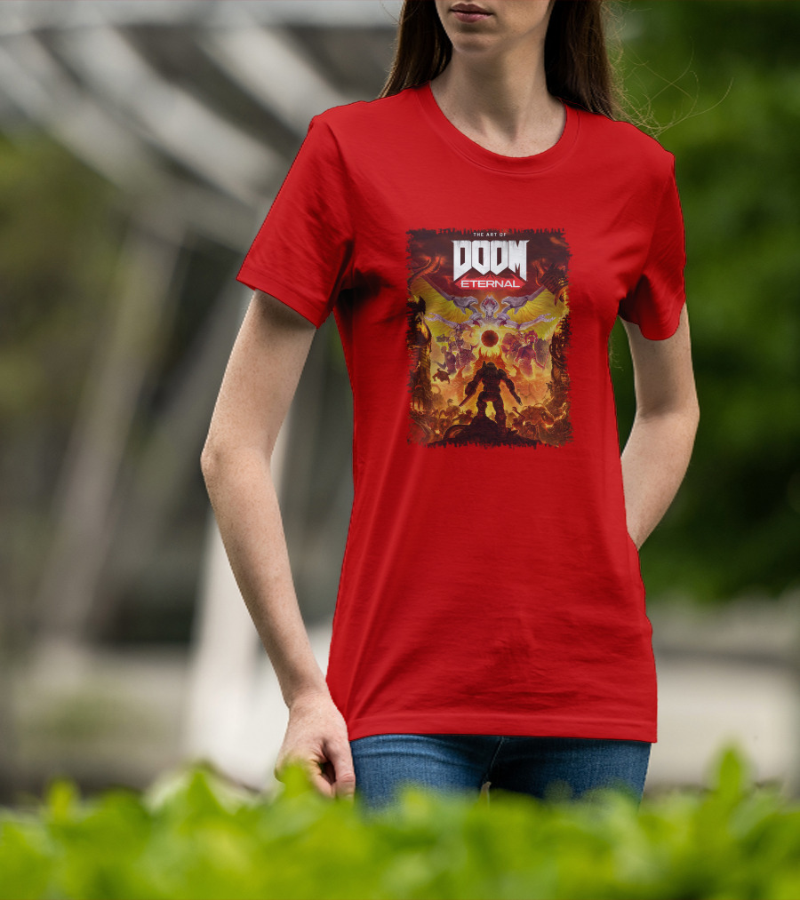 DOOM Eternal The Art Of Fiery Battle Imagery Iconic Elements T-Shirt
