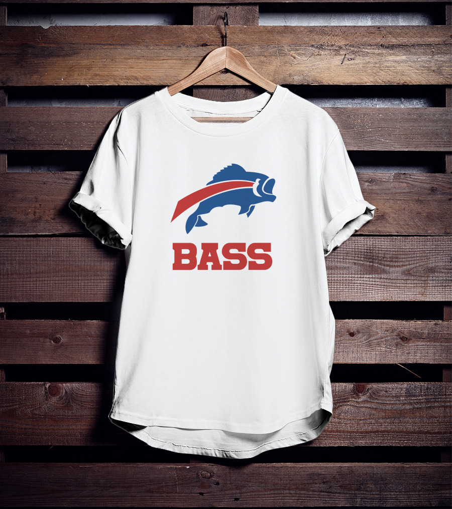 Buffalo Bills Bass Logo Red White Blue T-Shirt