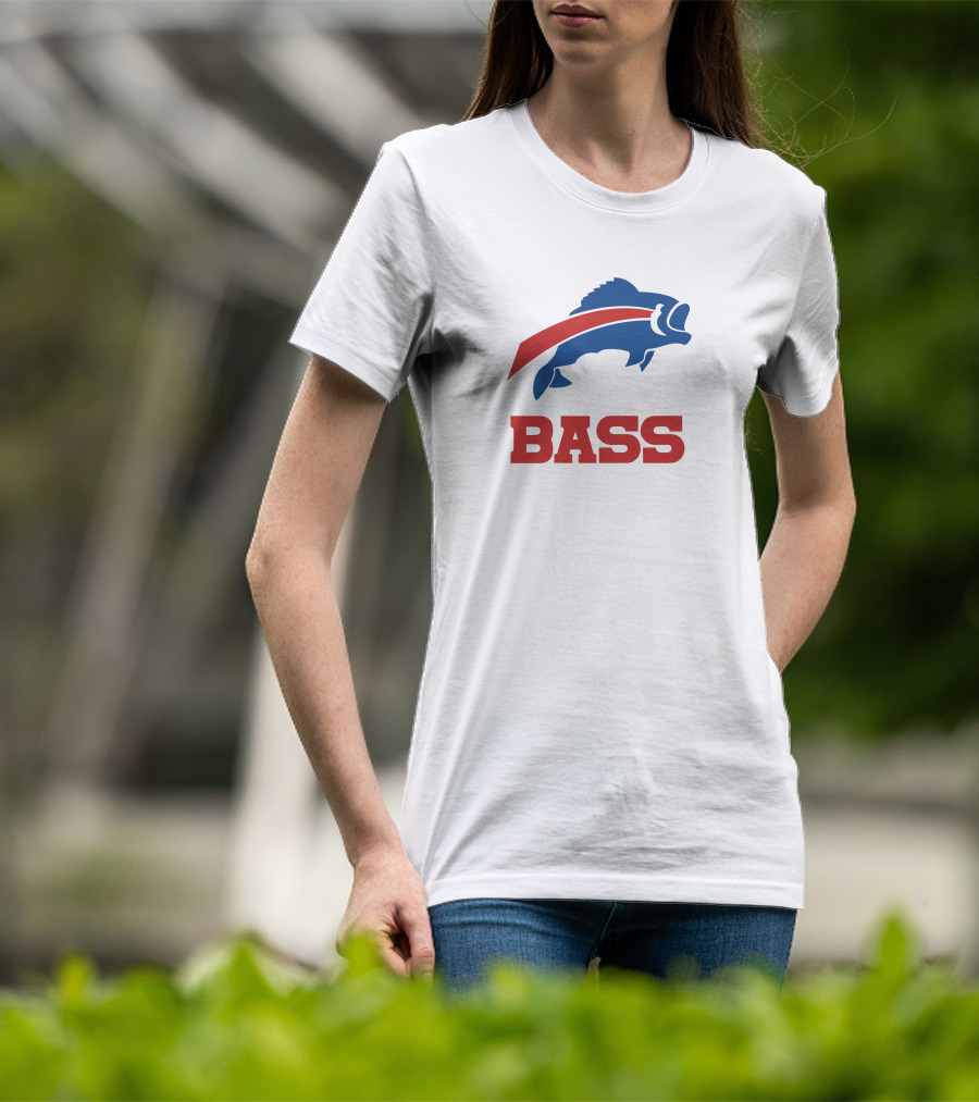 Buffalo Bills Bass Logo Red White Blue T-Shirt