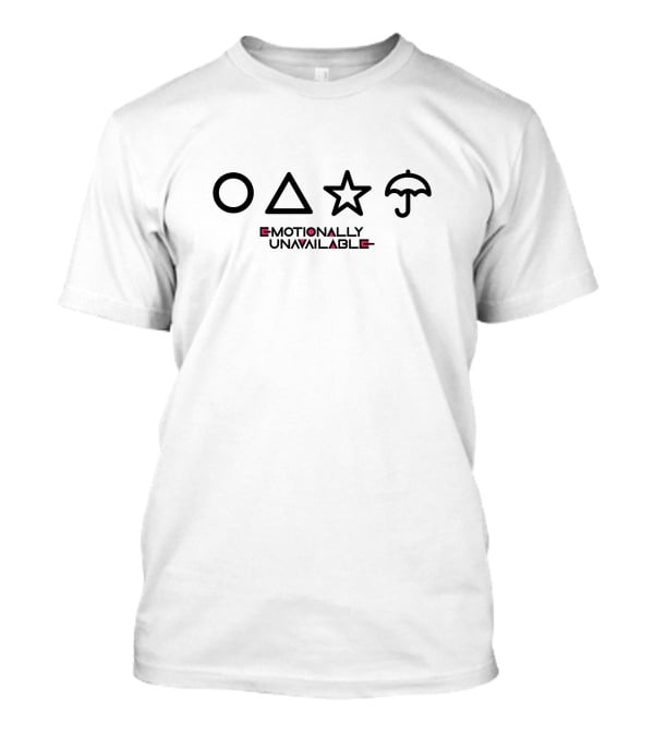 Ben Baller Squidgame Emotionally Unavailable Circle Triangle Star Umbrella T-Shirt