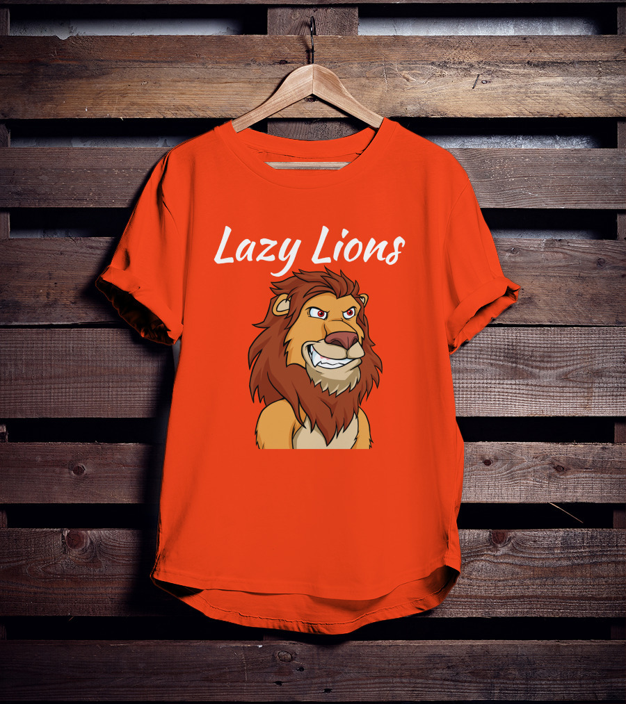 Lazy Lions NFT Apparel Bold Cartoon Lion T-Shirt