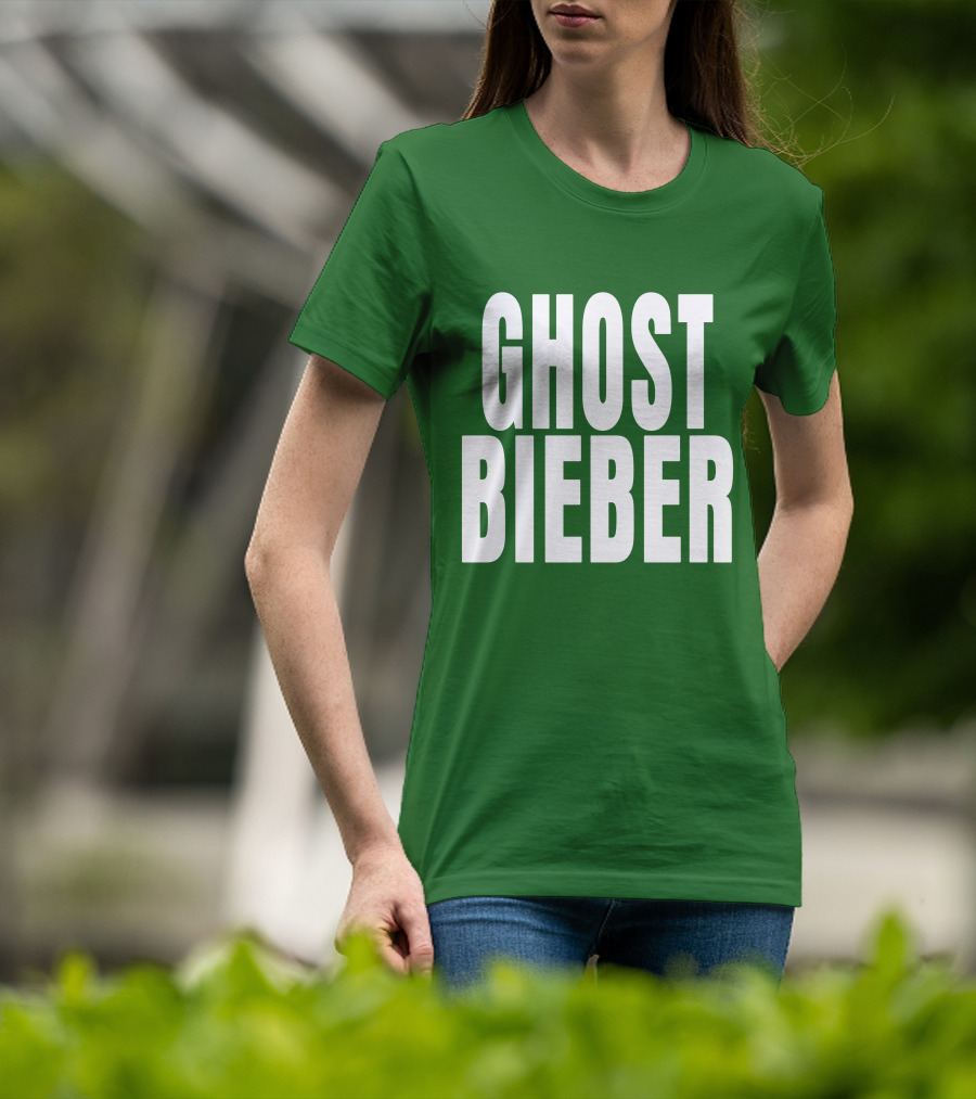 Shop Justin Bieber Music Ghost Bieber Crewneck T-Shirt