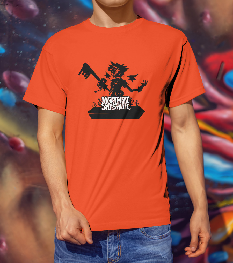 Nightmare On Smashville Halloween Scarecrow Image T-Shirt