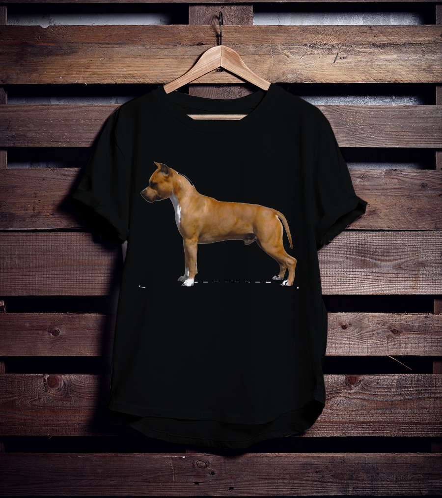 American Staffordshire Terrier Standing Profile T-Shirt