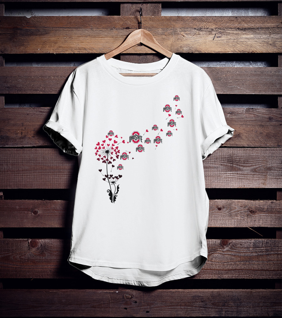 Ohio State Flower Hearts T-Shirt