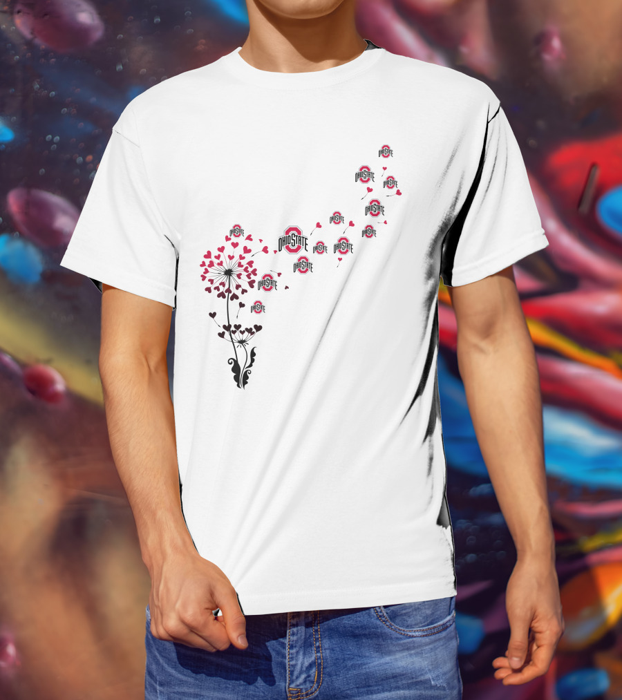 Ohio State Flower Hearts T-Shirt