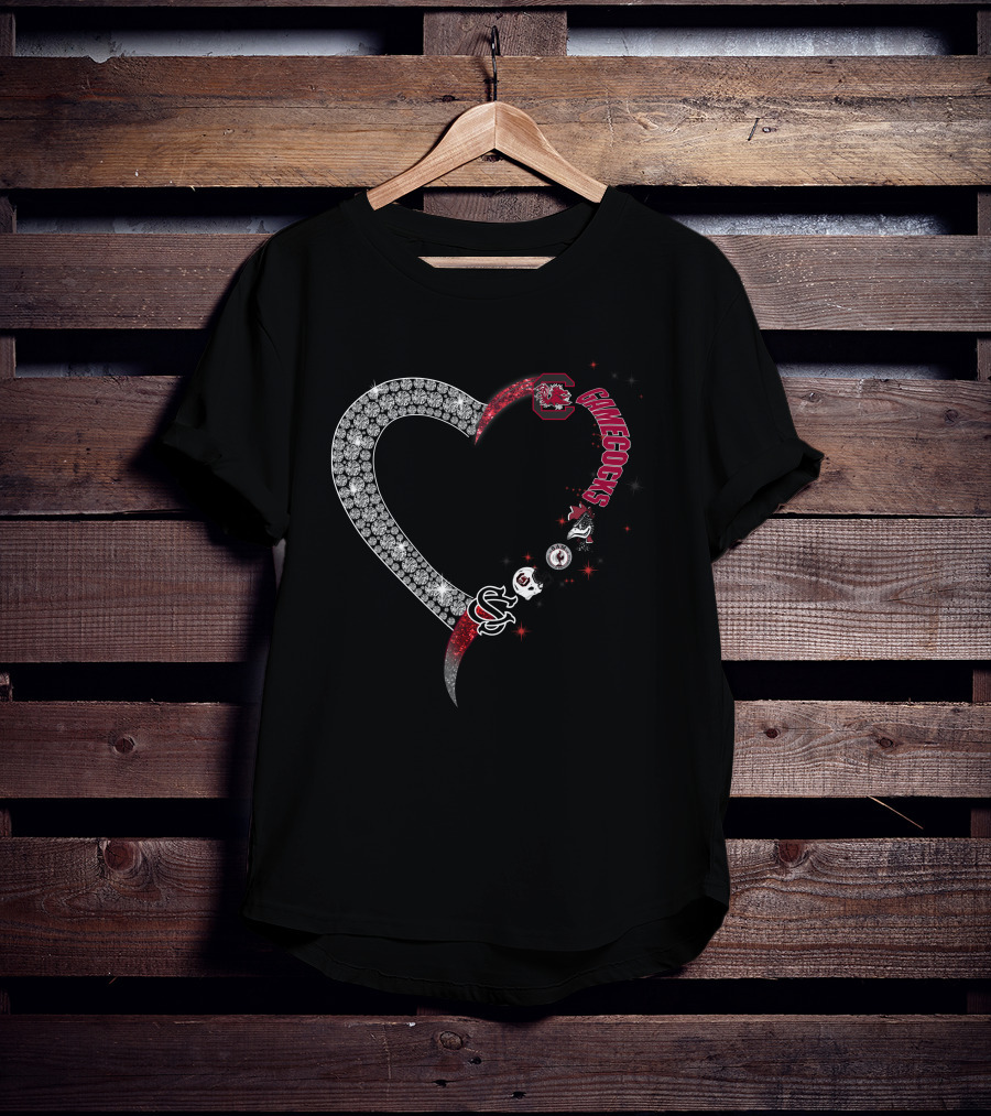 South Carolina Gamecocks Heart T-Shirt