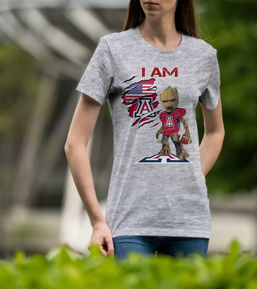 I AM Arizona Baby Groot American Football Star T-Shirt