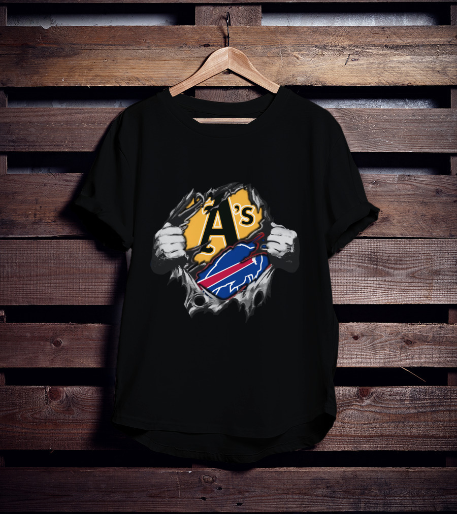 Oakland Athletics Buffalo Bills Mashup T-Shirt
