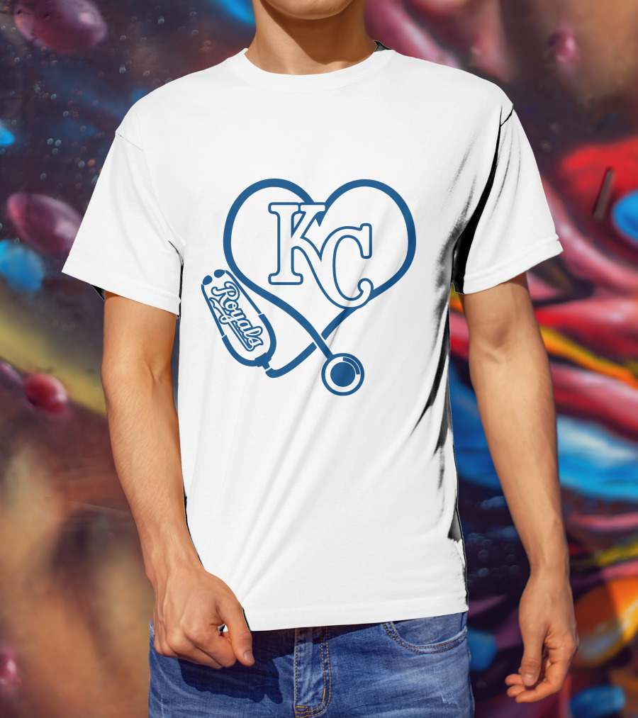 KC Heart Stethoscope Royals T-Shirt