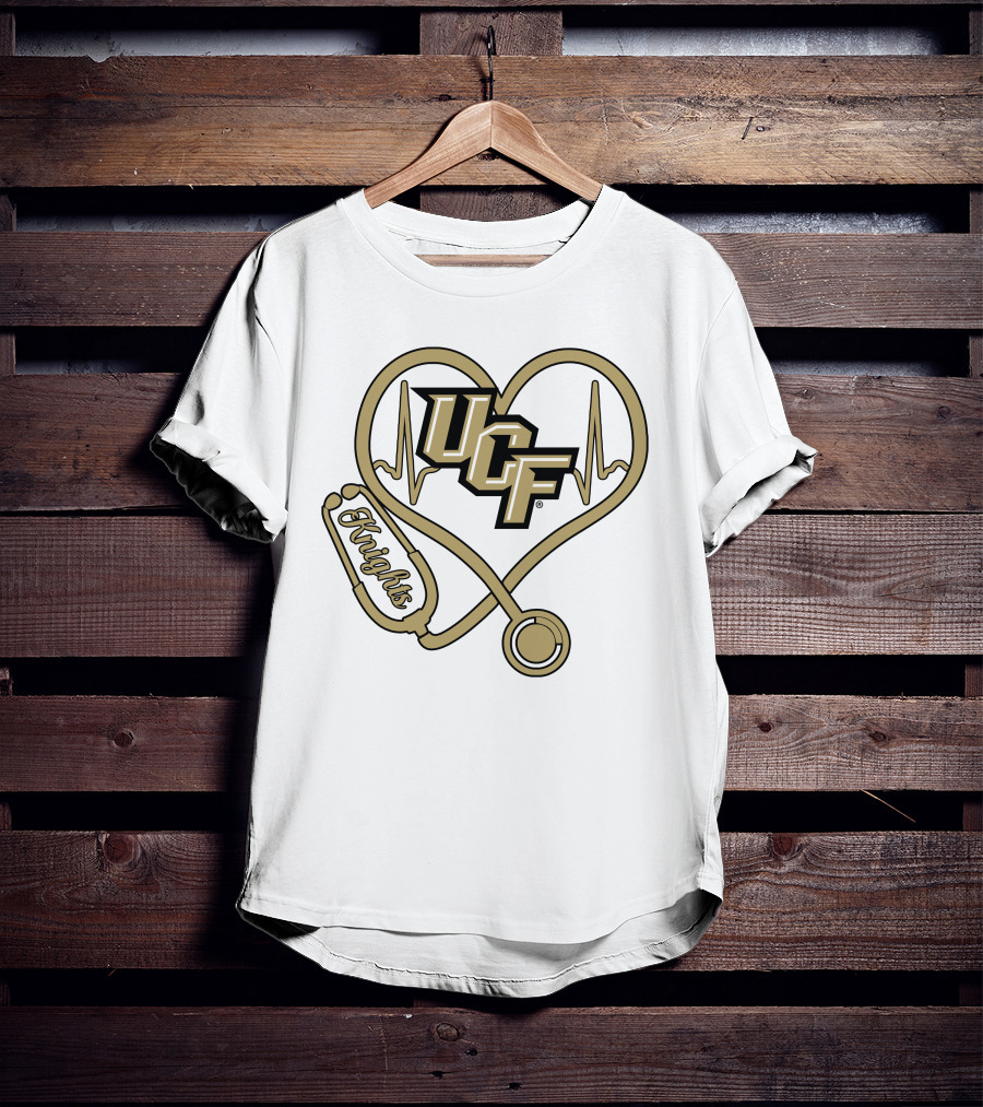 Ucf Knights Nurse Heartbeat Stethoscope T-Shirt