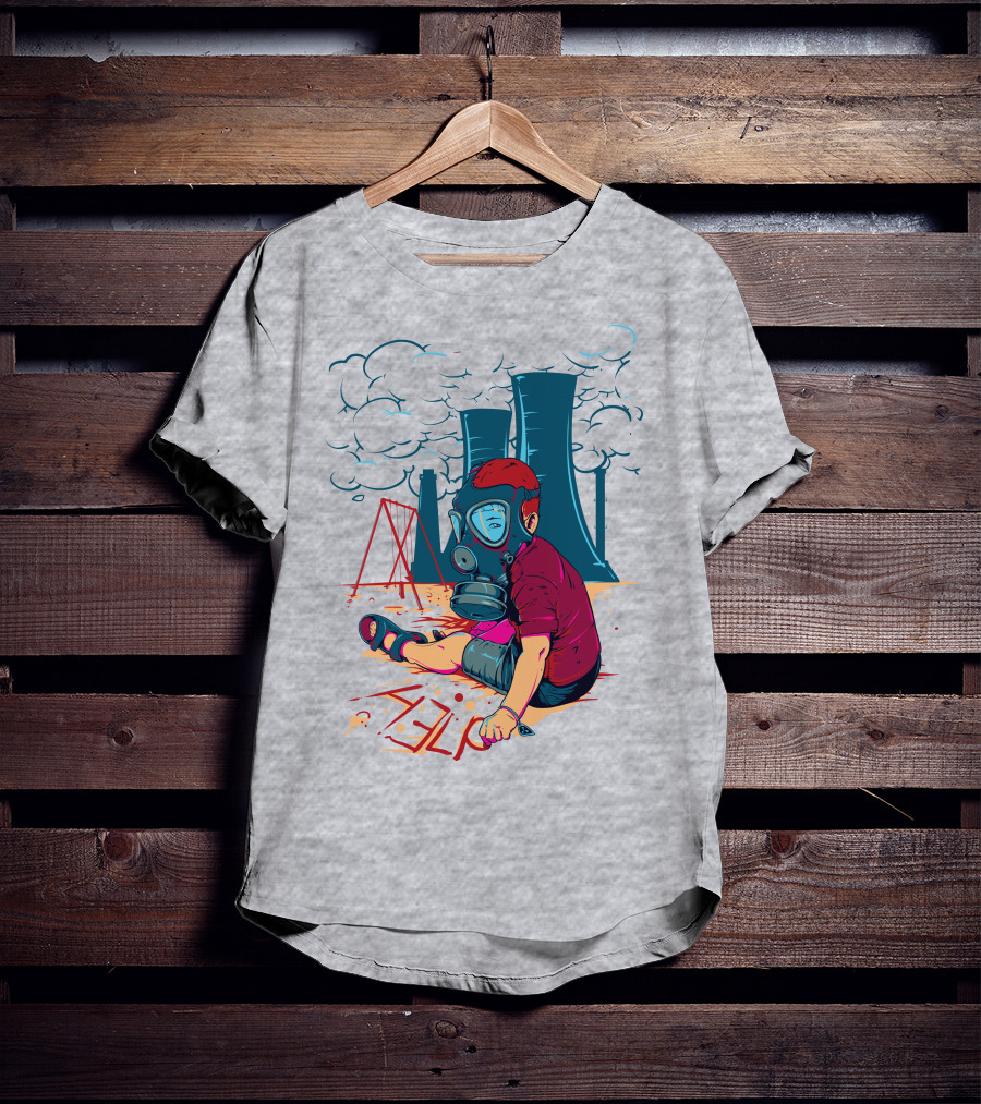 The Cry Of The Future Preschool Gas Mask Child Industrial Playground T-Shirt