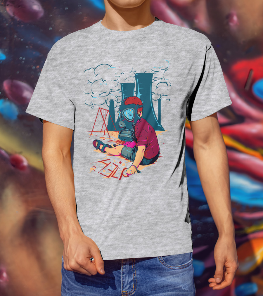 The Cry Of The Future Preschool Gas Mask Child Industrial Playground T-Shirt