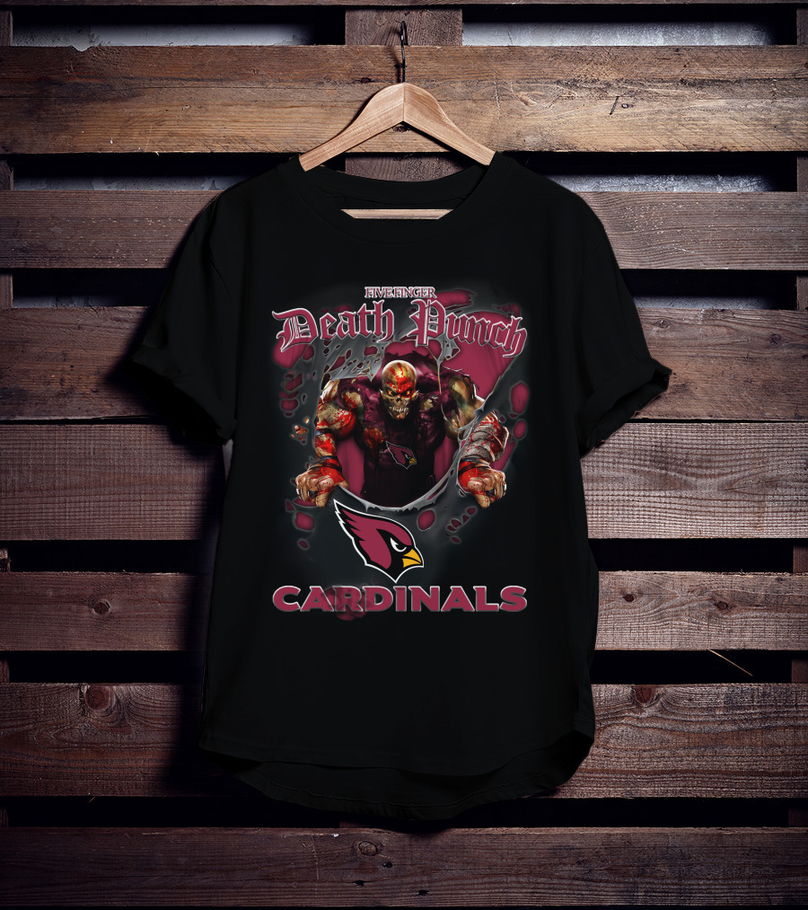 Harley Davidson Nfl Arizona Cardinals Five Finger Death Punch Biker T-Shirt