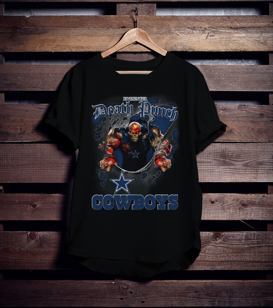 Five Finger Death Punch Harley Davidson Motorcycle Nfl Dallas Cowboys T-Shirt