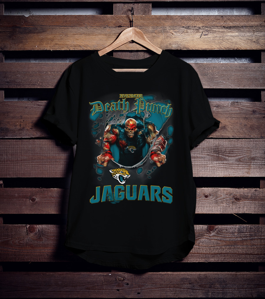 Five Finger Death Punch Jaguars Harley Davidson Motorcycle Biker Nfl Jacksonville T-Shirt