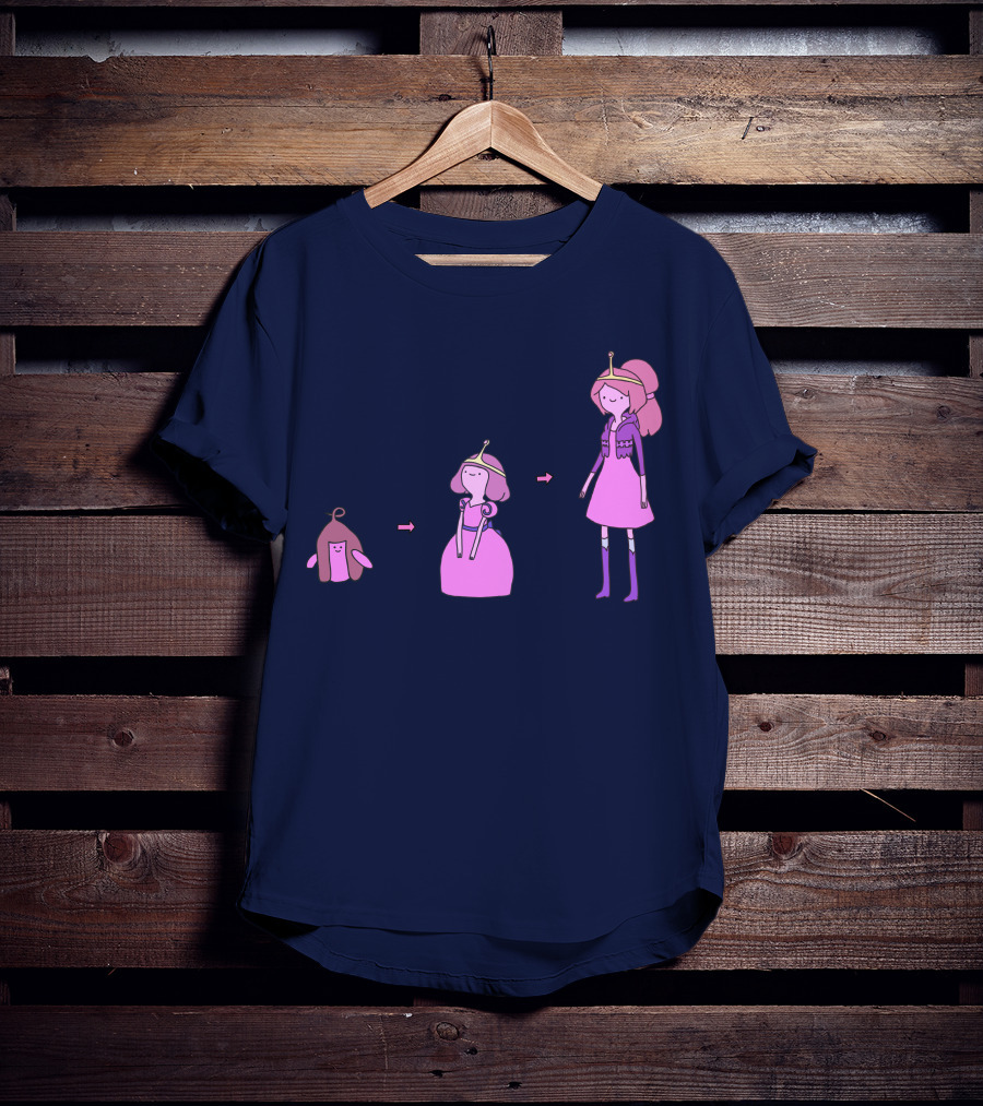 Princess Bubblegum Transformation Evolution Adventure Time T-Shirt